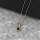 2 - Caron 4.00 mm Round Red Garnet Solitaire Love Knot Pendant Necklace 