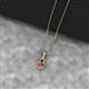 2 - Caron 4.00 mm Round Rhodolite Garnet Solitaire Love Knot Pendant Necklace 