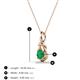3 - Caron 4.00 mm Round Emerald Solitaire Love Knot Pendant Necklace 