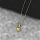 2 - Caron 4.00 mm Round Yellow Sapphire Solitaire Love Knot Pendant Necklace 