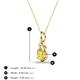 3 - Caron 4.00 mm Round Yellow Sapphire Solitaire Love Knot Pendant Necklace 