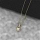 2 - Caron 4.00 mm Round White Sapphire Solitaire Love Knot Pendant Necklace 