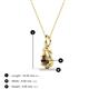 3 - Caron 4.00 mm Round Smoky Quartz Solitaire Love Knot Pendant Necklace 