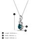 3 - Caron 4.00 mm Round London Blue Topaz Solitaire Love Knot Pendant Necklace 
