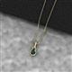 2 - Caron 4.00 mm Round London Blue Topaz Solitaire Love Knot Pendant Necklace 