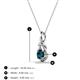 3 - Caron 4.00 mm Round Blue Diamond Solitaire Love Knot Pendant Necklace 
