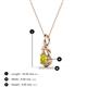 3 - Caron 4.00 mm Round Yellow Diamond Solitaire Love Knot Pendant Necklace 