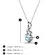 3 - Caron 4.00 mm Round Aquamarine Solitaire Love Knot Pendant Necklace 
