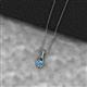 2 - Caron 4.00 mm Round Blue Topaz Solitaire Love Knot Pendant Necklace 