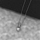 2 - Caron 4.00 mm Round White Sapphire Solitaire Love Knot Pendant Necklace 