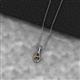 2 - Caron 4.00 mm Round Smoky Quartz Solitaire Love Knot Pendant Necklace 