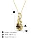 3 - Caron 5.00 mm Round Smoky Quartz Solitaire Love Knot Pendant Necklace 