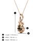 3 - Caron 5.00 mm Round Smoky Quartz Solitaire Love Knot Pendant Necklace 