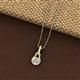 2 - Caron 5.00 mm Round Diamond Solitaire Love Knot Pendant Necklace 