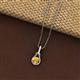 2 - Caron 5.00 mm Round Citrine Solitaire Love Knot Pendant Necklace 