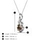 3 - Caron 5.00 mm Round Smoky Quartz Solitaire Love Knot Pendant Necklace 