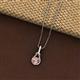 2 - Caron 5.00 mm Round Morganite Solitaire Love Knot Pendant Necklace 