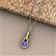 2 - Caron 6.50 mm Round Tanzanite Solitaire Love Knot Pendant Necklace 