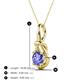 3 - Caron 6.50 mm Round Tanzanite Solitaire Love Knot Pendant Necklace 
