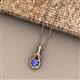 2 - Caron 6.50 mm Round Tanzanite Solitaire Love Knot Pendant Necklace 