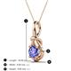 3 - Caron 6.50 mm Round Tanzanite Solitaire Love Knot Pendant Necklace 
