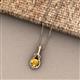 2 - Caron 6.50 mm Round Citrine Solitaire Love Knot Pendant Necklace 