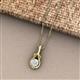 2 - Caron 6.00 mm Round White Sapphire Solitaire Love Knot Pendant Necklace 