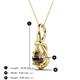 3 - Caron 6.50 mm Round Smoky Quartz Solitaire Love Knot Pendant Necklace 