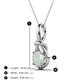3 - Caron 6.00 mm Round Opal Solitaire Love Knot Pendant Necklace 