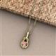 2 - Caron 6.50 mm Round Morganite Solitaire Love Knot Pendant Necklace 