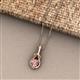2 - Caron 6.50 mm Round Morganite Solitaire Love Knot Pendant Necklace 