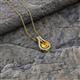 2 - Lauren 5.00 mm Round Citrine and Diamond Accent Teardrop Pendant Necklace 