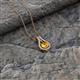 2 - Lauren 5.00 mm Round Citrine and Diamond Accent Teardrop Pendant Necklace 