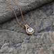 2 - Lauren 5.00 mm Round White Sapphire and Diamond Accent Teardrop Pendant Necklace 