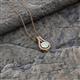 2 - Lauren 5.00 mm Round Opal and Diamond Accent Teardrop Pendant Necklace 