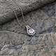 2 - Lauren 5.00 mm Round White Sapphire and Diamond Accent Teardrop Pendant Necklace 