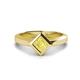 1 - Emilia 6.00 mm Princess Cut Lab Created Yellow Sapphire Solitaire Engagement Ring 