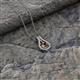 2 - Lauren 5.00 mm Round Smoky Quartz and Diamond Accent Teardrop Pendant Necklace 
