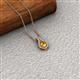 2 - Lauren 4.00 mm Round Citrine and Diamond Accent Teardrop Pendant Necklace 