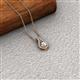 2 - Lauren 4.00 mm Round Forever Brilliant Moissanite and Diamond Accent Teardrop Pendant Necklace 