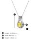 3 - Lauren 4.00 mm Round Yellow Sapphire and Diamond Accent Teardrop Pendant Necklace 