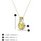 3 - Lauren 4.00 mm Round Yellow Sapphire and Diamond Accent Teardrop Pendant Necklace 