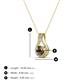3 - Lauren 4.00 mm Round Smoky Quartz and Diamond Accent Teardrop Pendant Necklace 