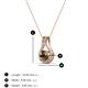 3 - Lauren 4.00 mm Round Smoky Quartz and Diamond Accent Teardrop Pendant Necklace 
