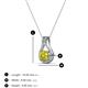 3 - Lauren 4.00 mm Round Yellow Diamond and White Diamond Accent Teardrop Pendant Necklace 