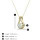 3 - Lauren 4.00 mm Round Opal and Diamond Accent Teardrop Pendant Necklace 