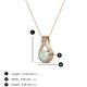 3 - Lauren 4.00 mm Round Opal and Diamond Accent Teardrop Pendant Necklace 