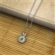 2 - Juliya 4.00 mm Round Lab Created Alexandrite Rope Edge Bezel Set Solitaire Pendant Necklace 