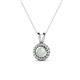 1 - Juliya 4.00 mm Round Opal Rope Edge Bezel Set Solitaire Pendant Necklace 