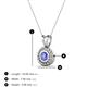3 - Juliya 4.00 mm Round Tanzanite Rope Edge Bezel Set Solitaire Pendant Necklace 